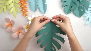 DIY Scrapbook Layouts with Palm Leaf and Paper Flower Templates